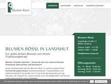Tablet Screenshot of blumen-roessl.de
